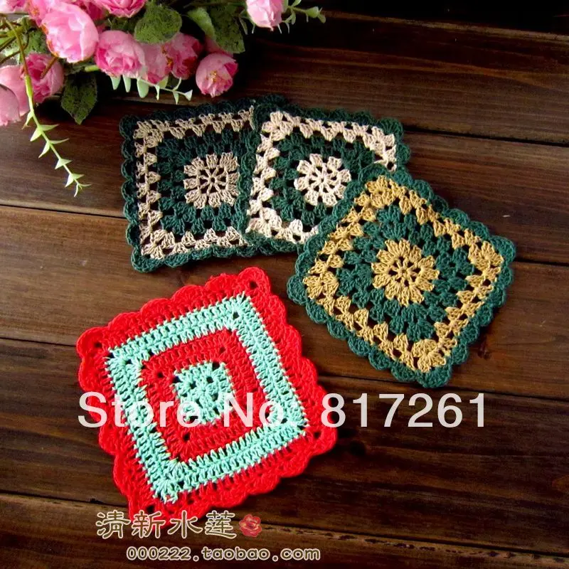 2014 Новый zakka модный 6 pic/lot croche кружева doilies Свадебный войлочный Настольный коврик
