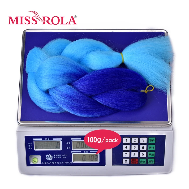Miss Rola, 24 дюйма, крупное плетение, синтетические волосы для наращивания, 100 г, высокотемпературное волокно, Омбре, тон, вязание крючком, плетение волос 89 цветов