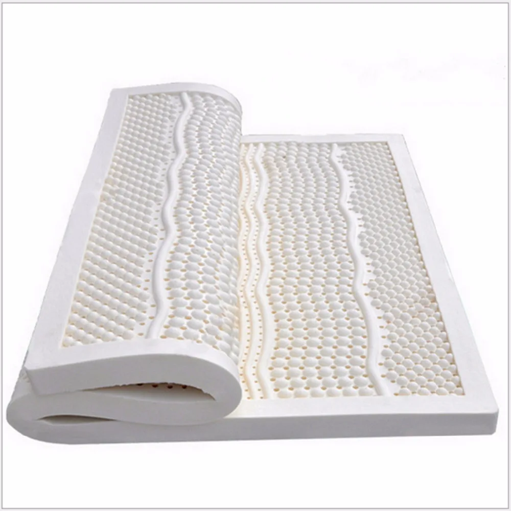 

10CM Thickness X-Long Twin Ventilated Dunlop Seven Zone Mold 100% Natural Latex Mattress With a White Inner Cover Medium Soft