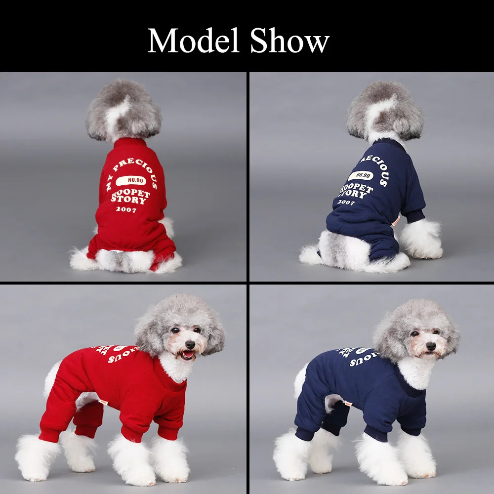 HOOPET зима теплая собака кошка одежда свитер с флисовой подкладкой четыре