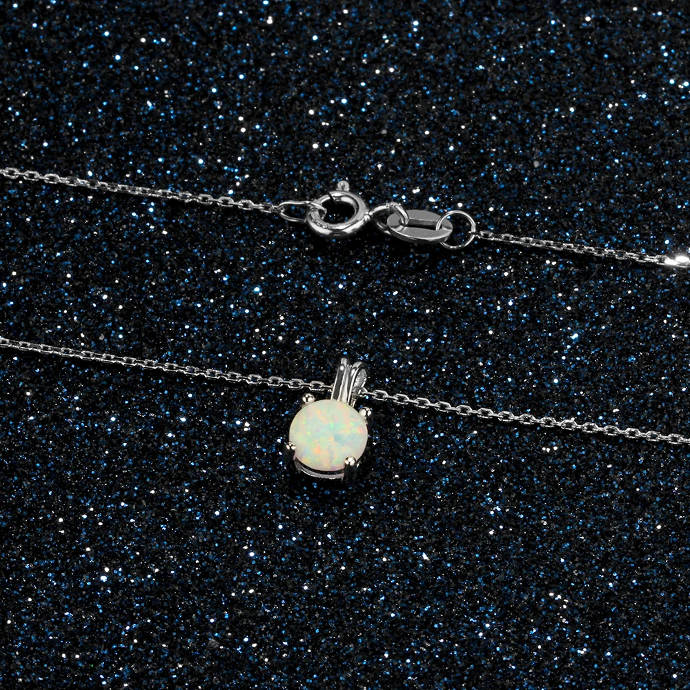 Свадебные ювелирные изделия Круглый Опаловый Камень Ювелирные наборы 925