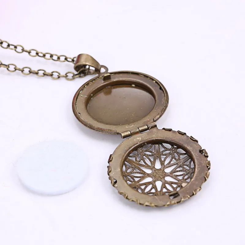 Винтажные медальоны для ароматерапии Ожерелье Подвески эфирное масло диффузор