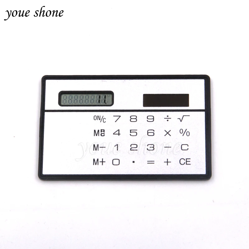 Мини калькулятор на солнечной батарее 8 цифр 1 шт.|credit card solar power|mini calculatorcalculators digital