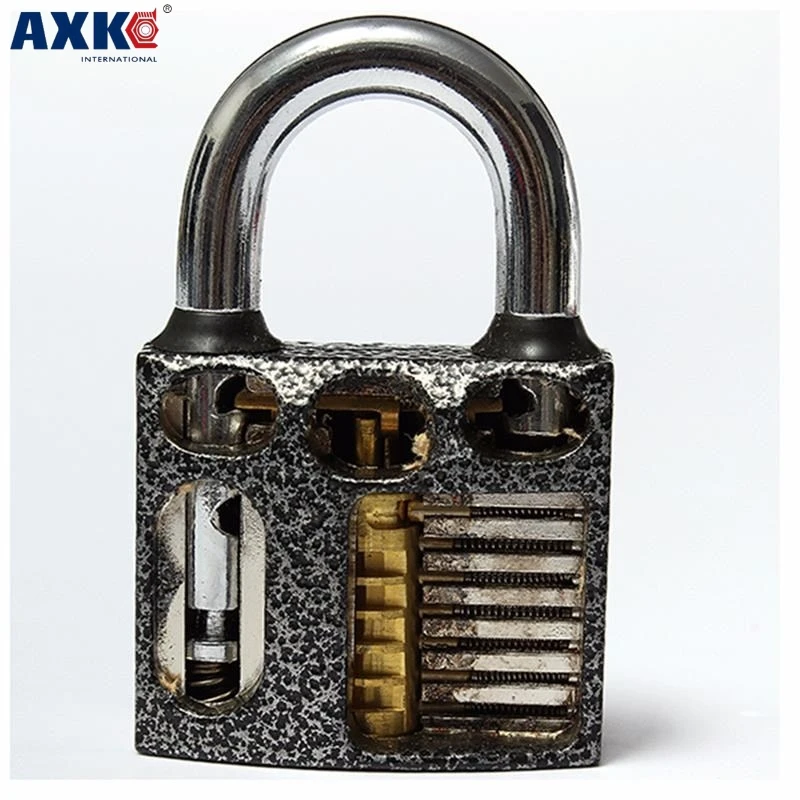 Axk прозрачный практика замок слесарь видимый Палочки разрезе с сломанный ключ |