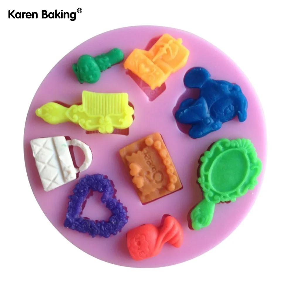 1 шт. животное мебель замок ключ любовь форма шоколада конфеты Jello 3D силиконовые