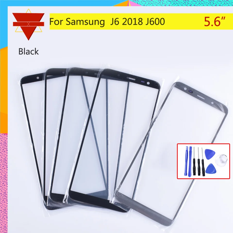 J6 для samsung Galaxy 2018 J600 J600F сенсорный экран передний внешний стеклянный Объектив + plus