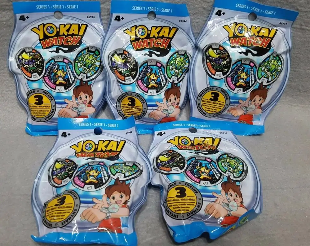 5 упаковок магнитные часы YoKai медали серии 1 2 3 4 запечатанные Новые|Игровые