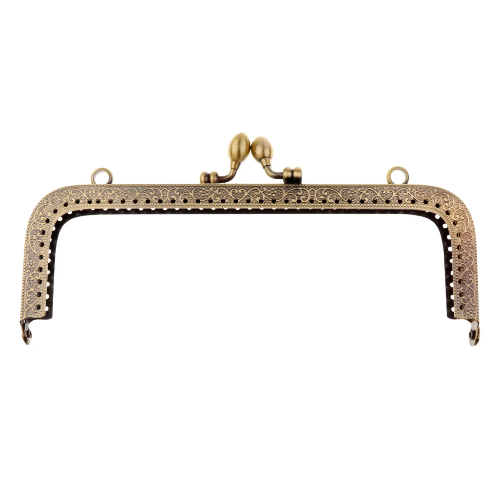 2xMetal Purse Frame Clutch Bag Kiss Clasp Rectangle Lock DIY Craft Handmade | Дом и сад