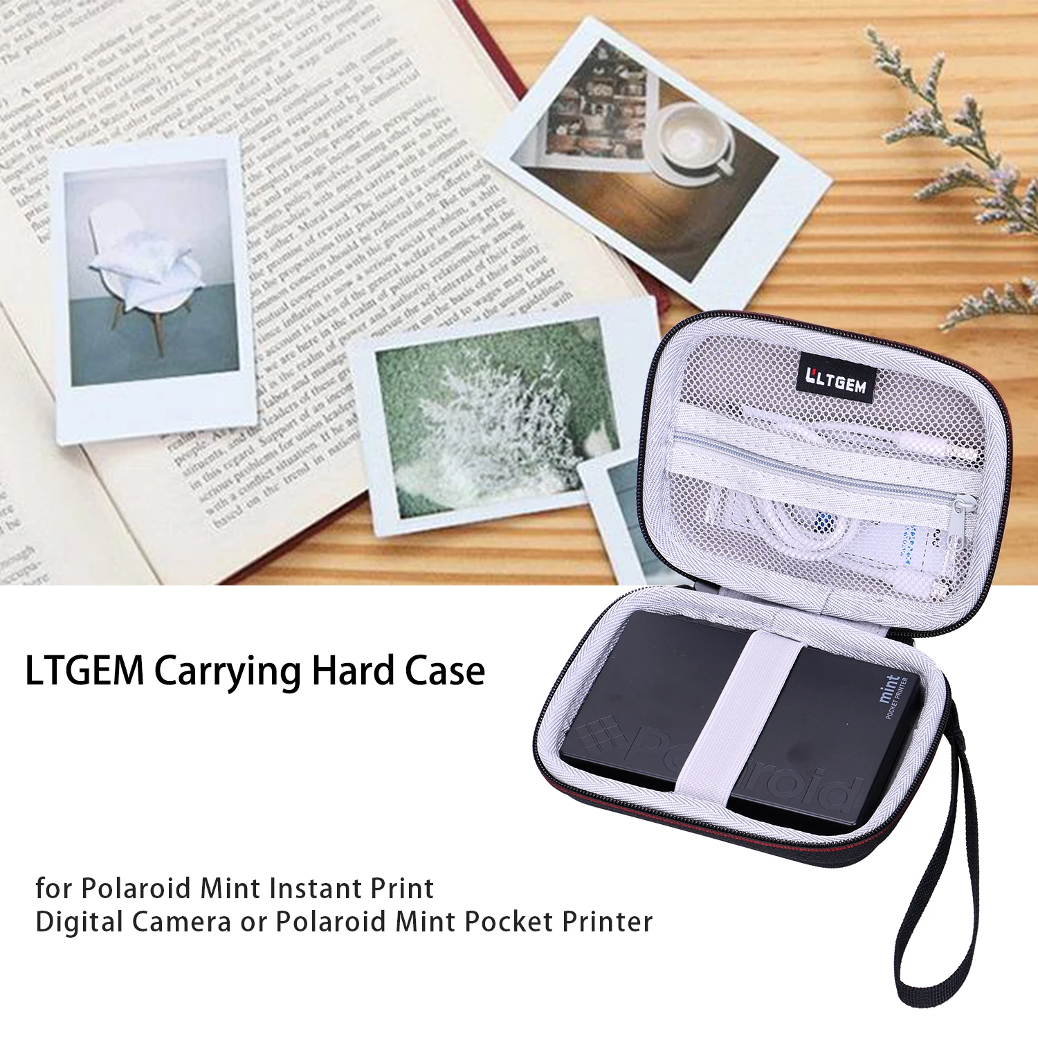 LTGEM Shockproof Waterproof Carrying Hard Case For Polaroid Mint Instant Print Digital Camera or Polaroid Mint Pocket Printer