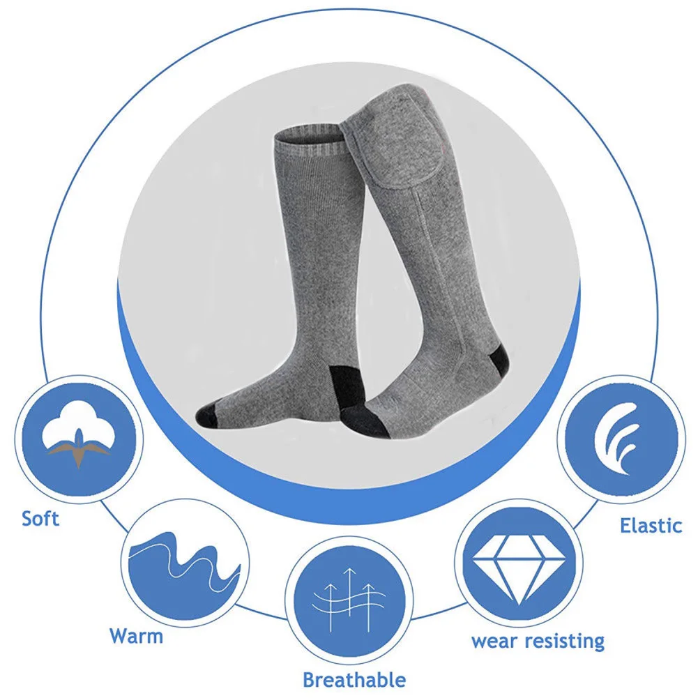Модные носки с подогревом и электрической батареей 1 пара теплые для ног ледяные