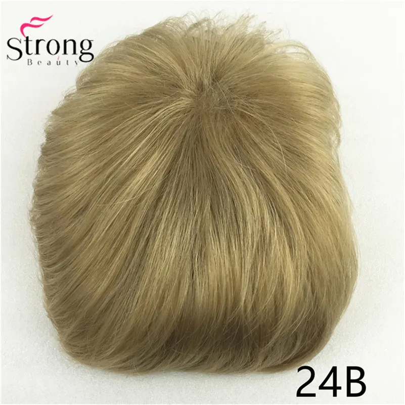 StrongBeauty парик женский Синтетический волос короткий парик наращивание волос кусок цвета выбор - Цвет: 24B