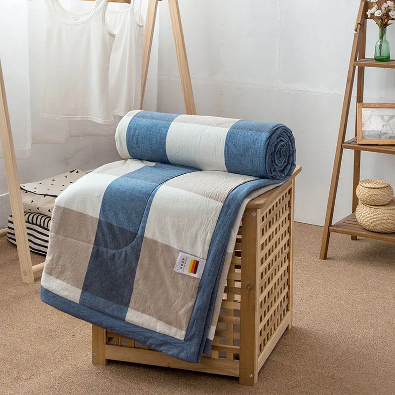 Высококачественное летнее одеяло из 100% хлопка двуспальный Королевский полный