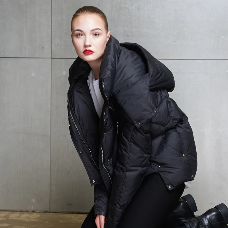 Брендовая зимняя куртка 2020 Женская Повседневная теплая на утином пуху с