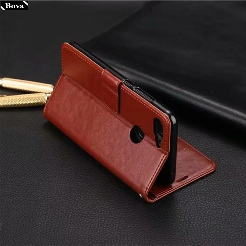 Чехол с держателем для карт Xiaomi Mi8 Lite чехол бумажник из искусственной кожи