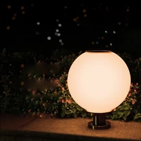 modern minimalist solar street lights outdoor waterproof rust ball super bright post lights led lamp bead lighting decorative