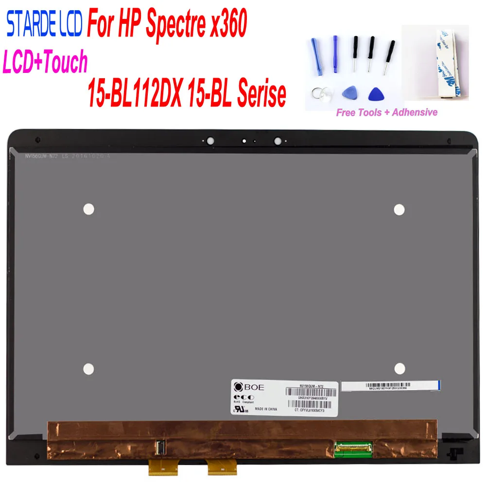 ЖК дисплей STARDE для HP Spectre x360 15 BL112DX BL Serise 4K сенсорный экран дигитайзер сенсорная