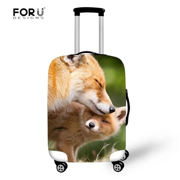 FORUDESIGNS/ милый 3D чехол для багажа с изображением лисы, Дорожный чемодан, Защитные Чехлы, эластичный толстый чехол для 18-30 дюймов, чехлы, сумка - Цвет: CJ0780