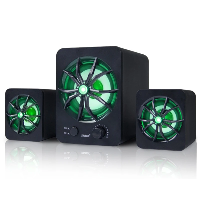 SADA D 207 сабвуфер стерео бас USB 2 1 динамик атмосферное светодиодное освещение 3D