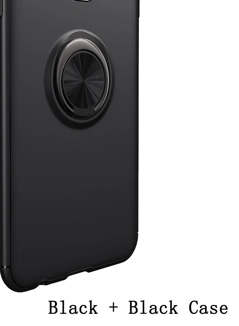 Бампера для huawei Коврики 20 металлическое кольцо чехол Коврики 20 HMA-L09 HMA-L29 мягкая силиконовая подставка установлены ИМА L09 L29 матовая Fundas - Цвет: Black