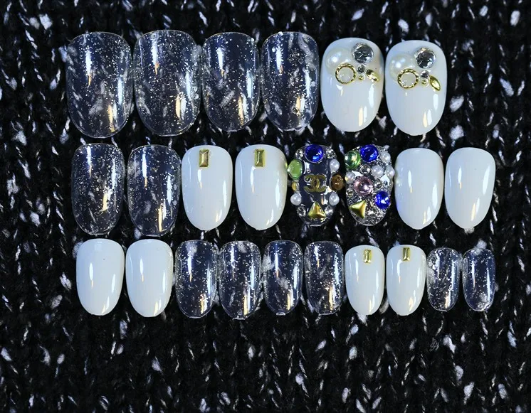 Длинные полное покрытие Ложные кончик ногтя Красочные Профессиональный салон