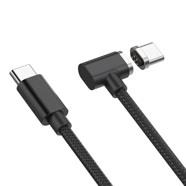 Black 86 W магнитное Тип usb C кабель для Macbook Тип C USB-C локоть кабель для зарядного устройства для samsung S8 S9 PD 3,0 Quick Charge кабель с разъемом usb-c - Тип штекера: Black