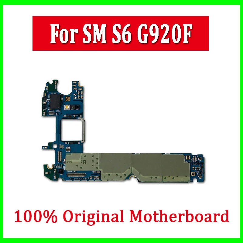 100% оригинальная разблокированная материнская плата для Samsung Galaxy S6 G920F с чипами 32