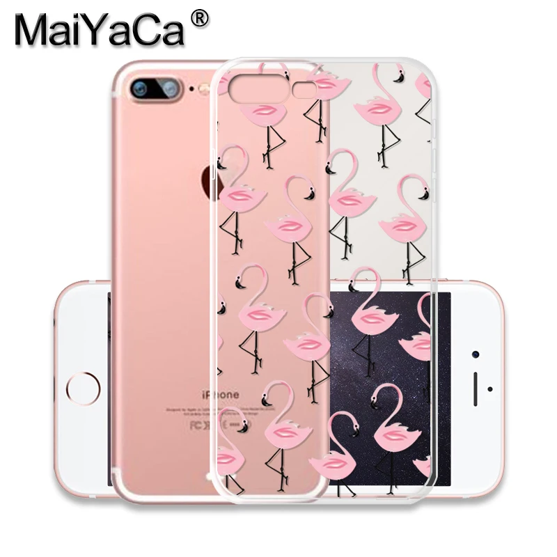 MaiYaCa Be a Розовый Красный Фламинго Птица чехол для телефона аксессуары чехол мягкий tpu для iPhone 8 7 6 6S Plus X 5S SE 5C XS чехол для MAX XR