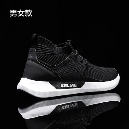 black KELME спортивные кроссовки для бега для мужчин и женщин дышащая текстильная обувь 66831200 - Цвет: black