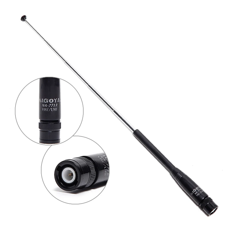 Нагоя NA-771R Telescop SMA-Female/SMA-Male/BNC Двухдиапазонная 144/430MHz антенна для Baofeng UV-5R Yaesu Wouxun tyt Walkie Talkie