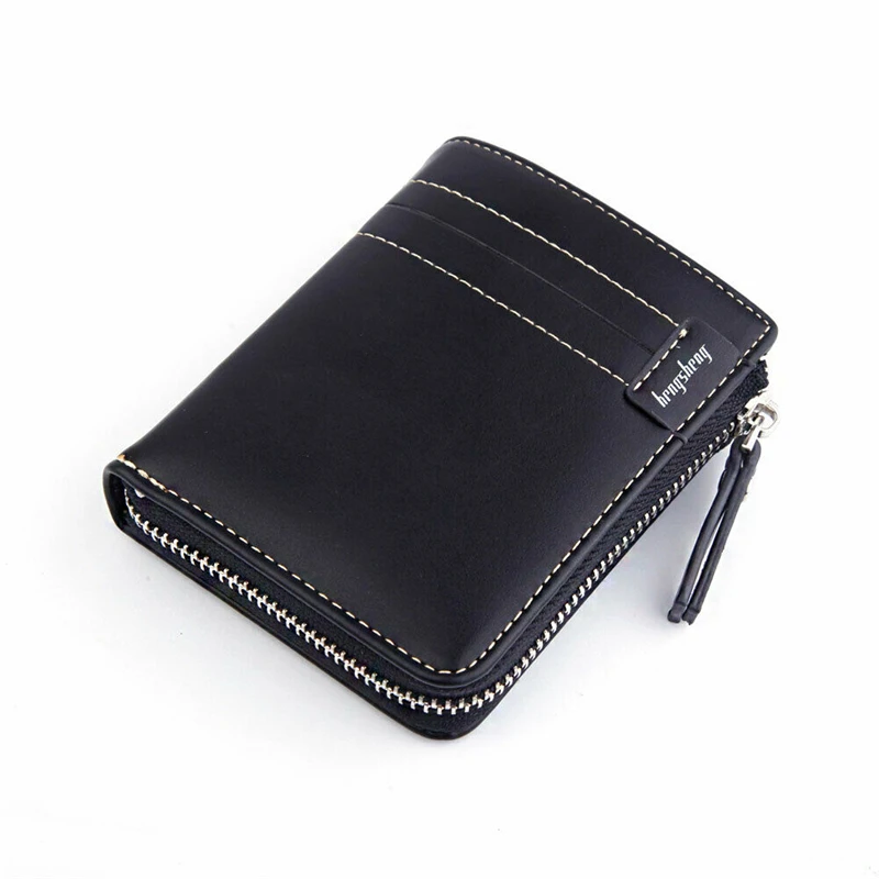 Кошелек Cartera Hombre мужской кожаный кредитный бумажник на молнии с RFID блокировкой