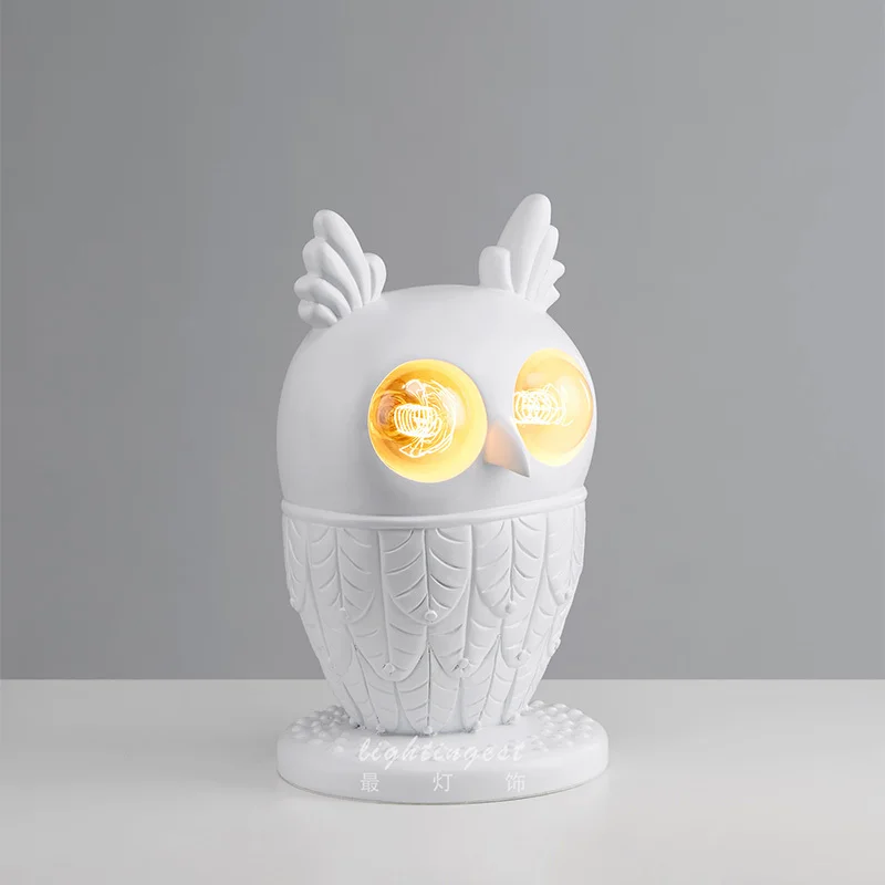 Современные минималистичные декоративные настольные лампы с совой для гостиной