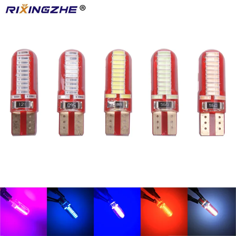 RXZ T10 LED COB W5W 168 194 501 силиконовый светодиод для парковочные фары автомобиля