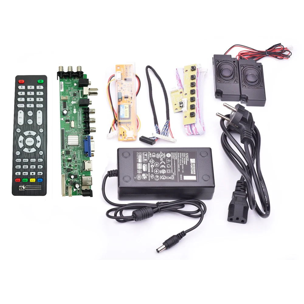 D3663lua ds a8 Универсальный светодиодный ТВ-плата цифровой сигнал DVB-C DVB-T/T2 ЖК-светодиодный ТВ-контроллер драйвер платы полный комплект для экрана 15,6"
