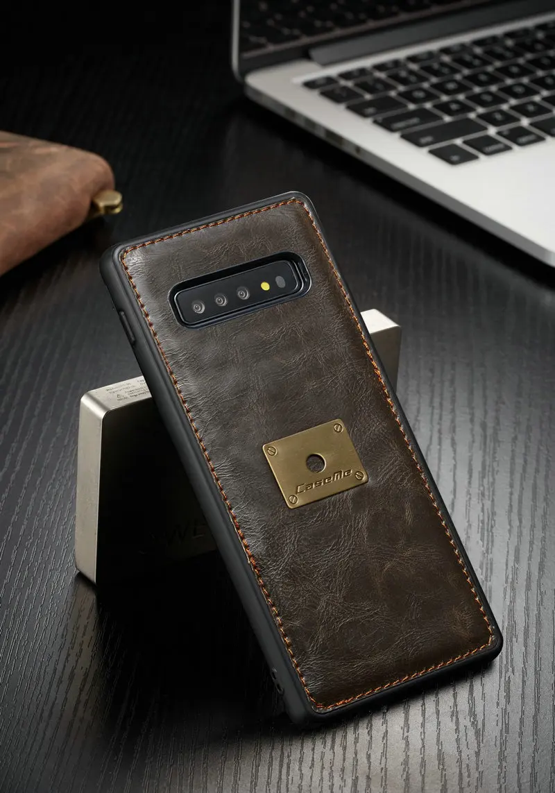Чехол Me, чехол для samsung Galaxy S10 Plus, Ретро стиль, натуральная кожа, Магнитный съемный чехол-кошелек, чехол для samsung S10/S10e, чехол