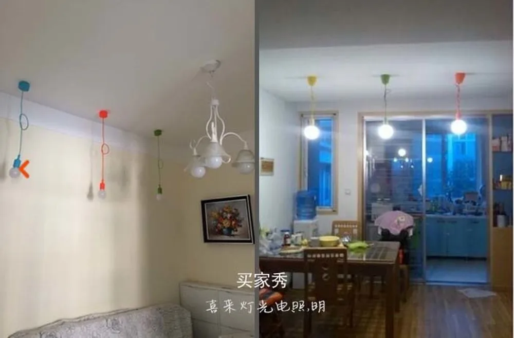 Современные цветные силиконовые подвесные светильники DIY Радужная подвеска