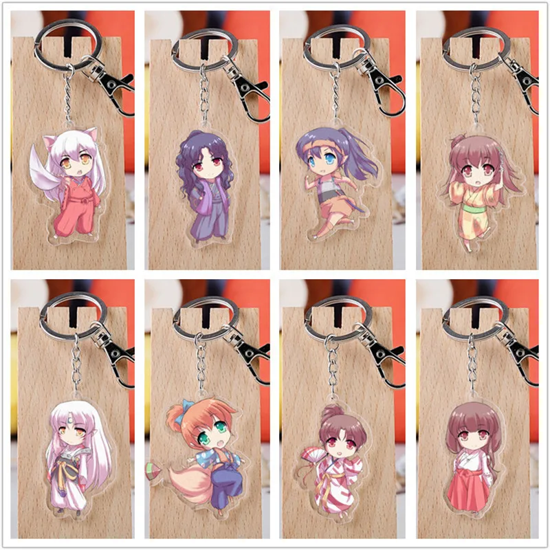 10 шт./лот аниме Inuyasha акриловый брелок игрушка фигурка Sesshoumaru Higurashi Kagome сумка