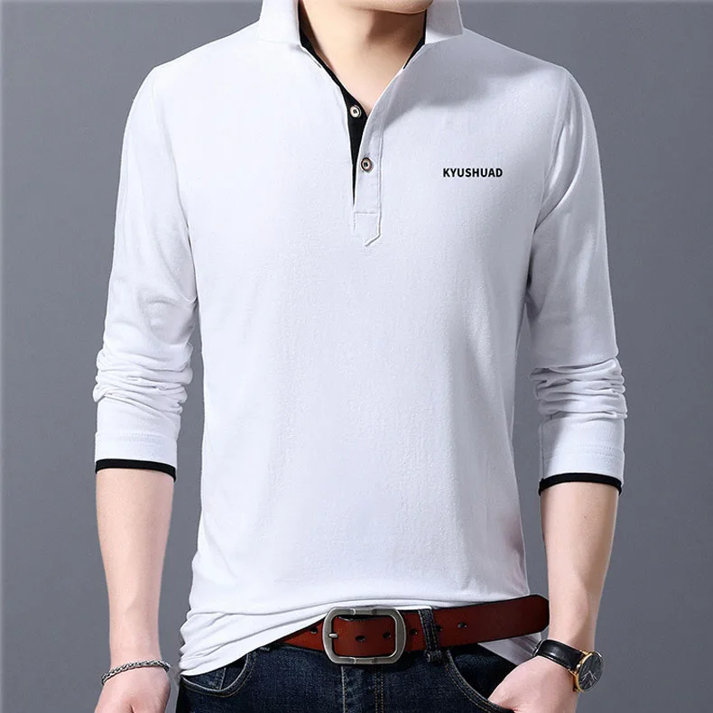 Mwxsd brand Casual mens long sleeve cotton polo men Autumn soft solid poloshirt men high quality polos tee camisa masculina polo