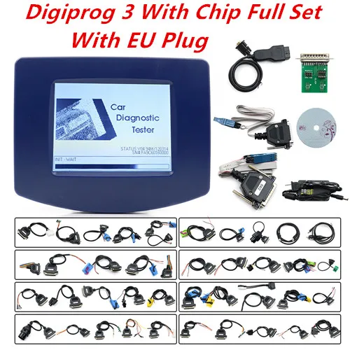 Full Chip and Plug Digiprog 3 digiprog iii одометр правильный инструмент Digiprog3 v4.94 Регулировка пробега - Цвет: Full Chip and Plug