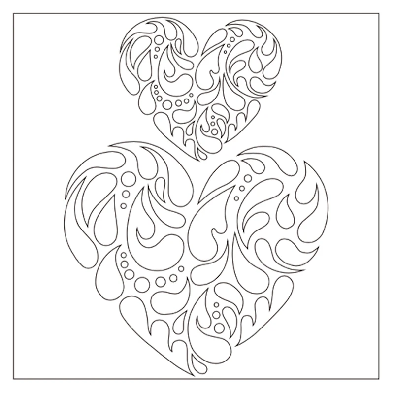 Love Heart Embellissement трафарет ремесла шаблон для скрапбукинга фотоальбом изготовление
