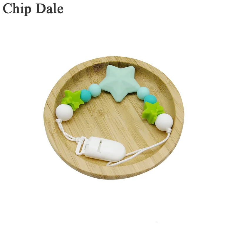 

Chip Dale Fashion Baby Pacifier Clips Baby Chewable Silicone Beads BPA Free Silicone Necklace Holder Soother Clips Shower Gifts