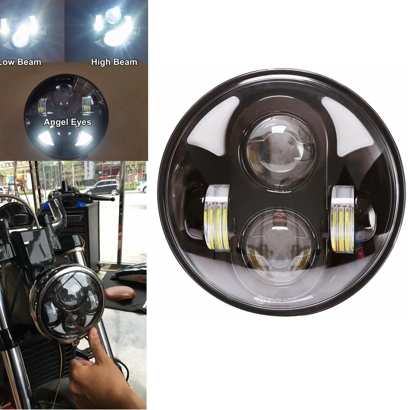 5 75 &quotдюймов Led moto rcycle фара Объектив проектора фару мото для Dyna 3/4 круглая rcycle| |