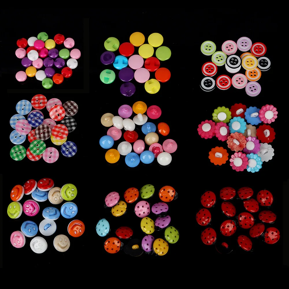 50 шт. круглые пластиковые пуговицы для шитья 9 15 мм|sewing buttons|plastic sewing buttonsbuttons for