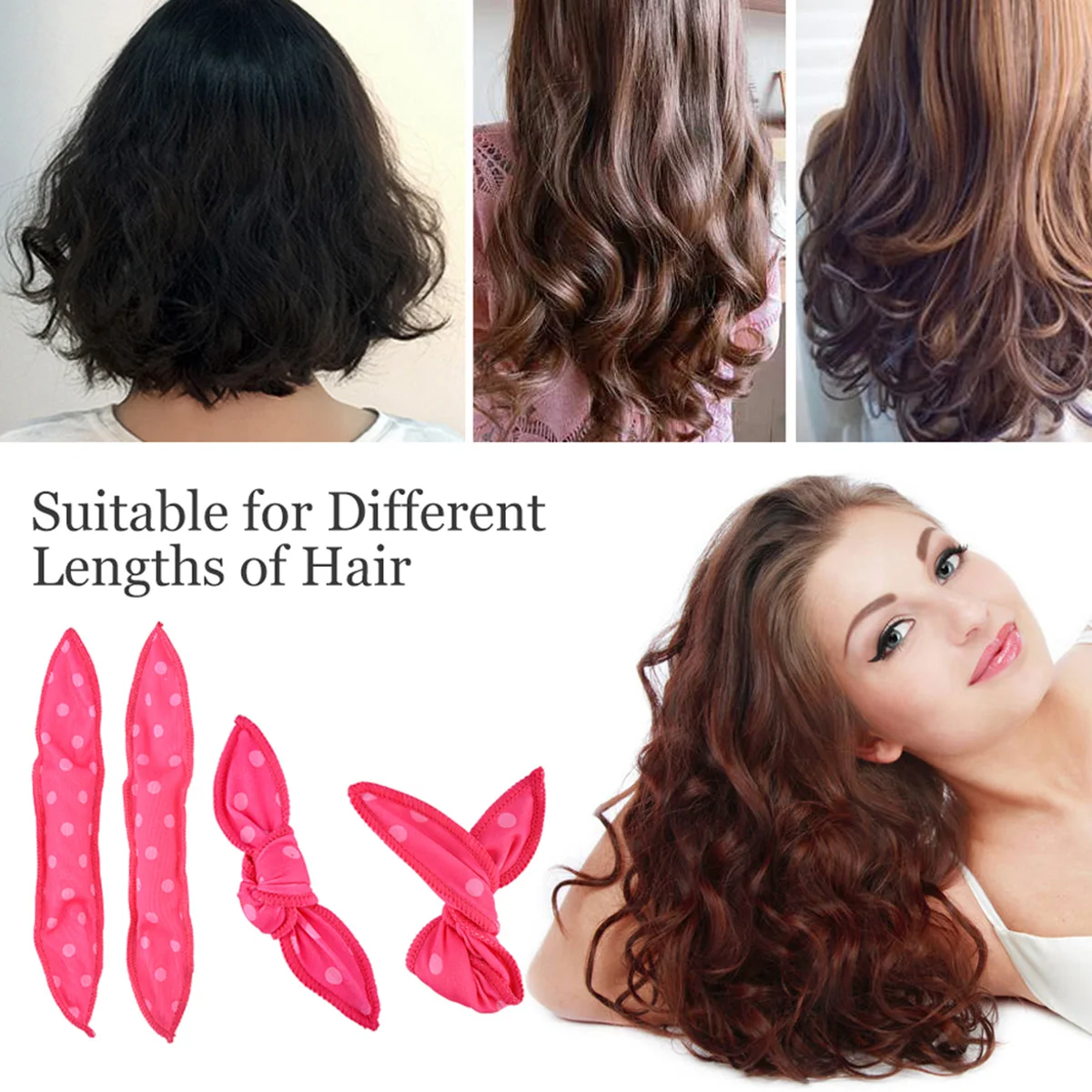 10 шт. волшебные бигуди для волос ночного сна волнистые точки пенопластовые