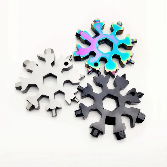 EDC Tool 18-in-1 Multi-tool Card Combination Compact and Portable Biking Products Snowflake Tools | Спорт и развлечения