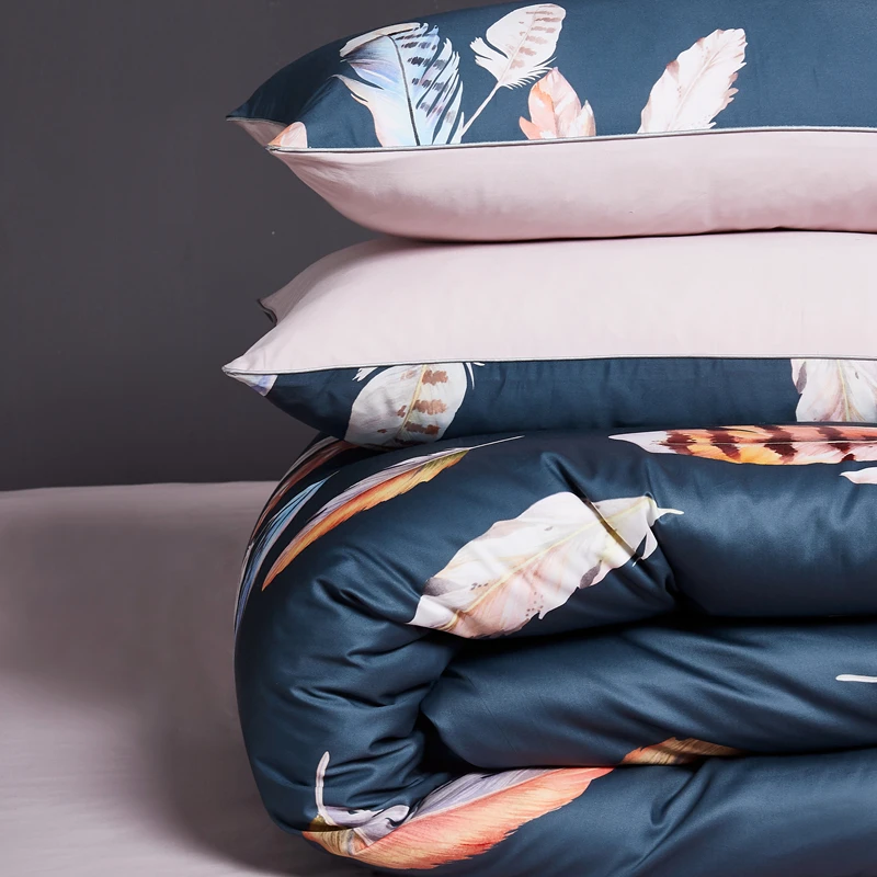 Роскошный комплект постельных принадлежностей из египетского хлопка с принтом