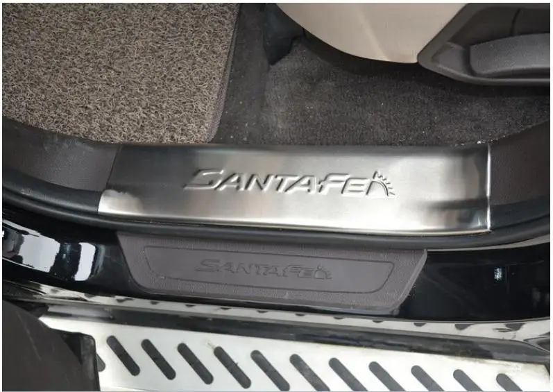 Высокое качество нержавеющая сталь внутренняя Накладка/порога для 2013 hyundai Santa Fe ix45