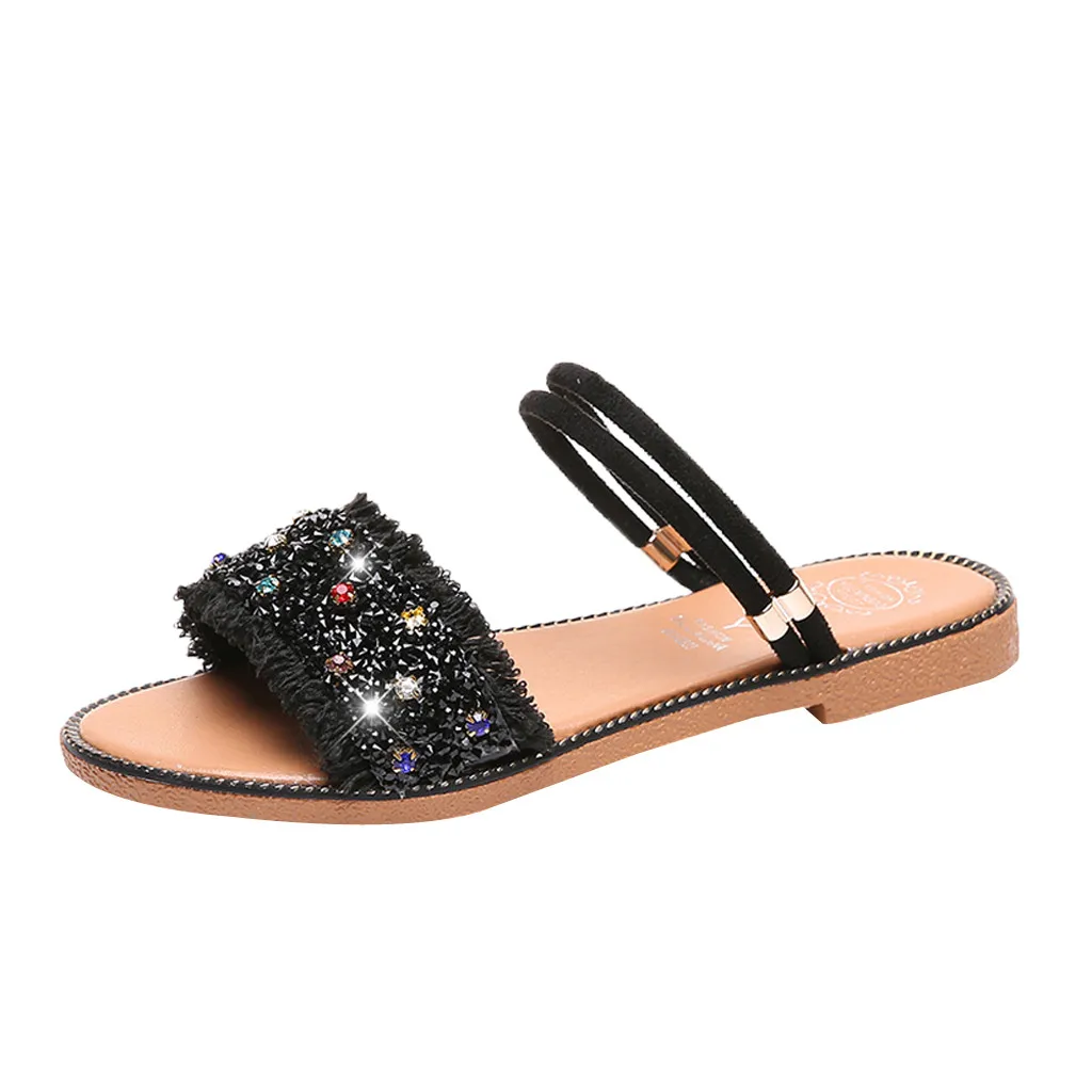 SAGACE/модные летние женские пикантные Нескользящие уличные сандалии с украшением