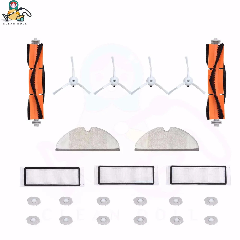 XM-COMBO-23PK 23-Pack вставка из ткани для швабры боковые щетки HEPA фильтр основная щетка для Roborock S6 S50 аксессуары S5 S51 S55 E25 Xiaomi Вакуумные части - Цвет: XM-COMBO-23PK