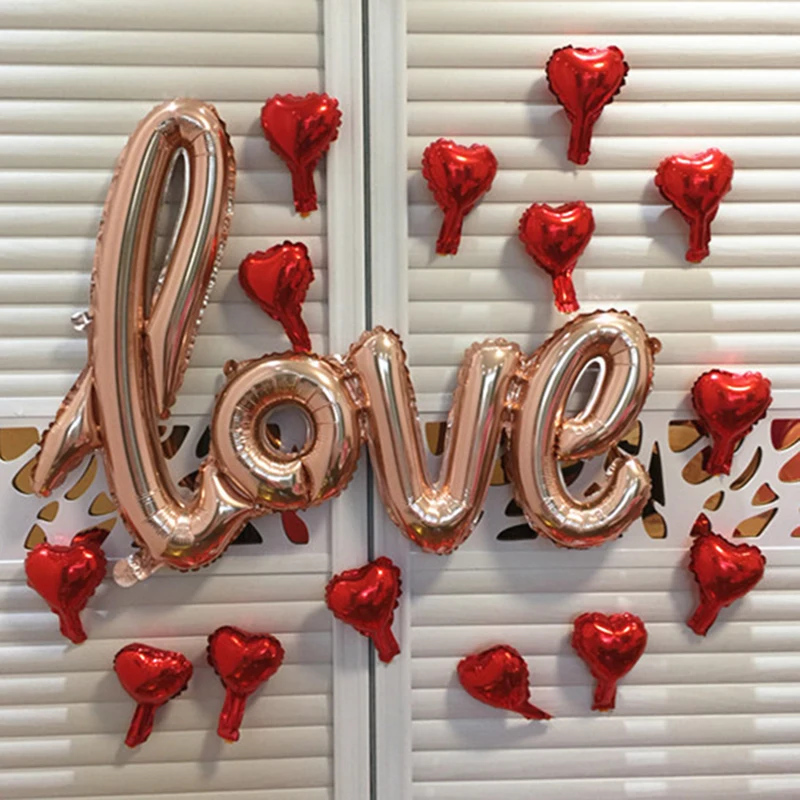 43 дюймов 6 видов цветов LOVE фольгированный шар Большие Гелиевые письмо шары для
