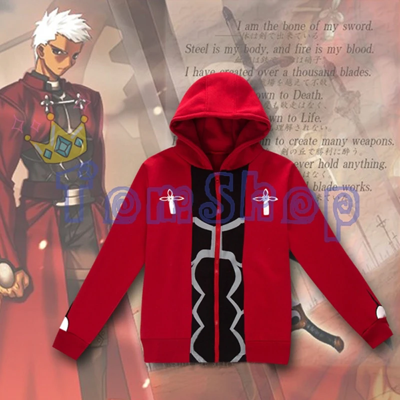Новый аниме Fate Stay Night БПР Арчер эмия Косплэй костюм унисекс пальто с капюшоном